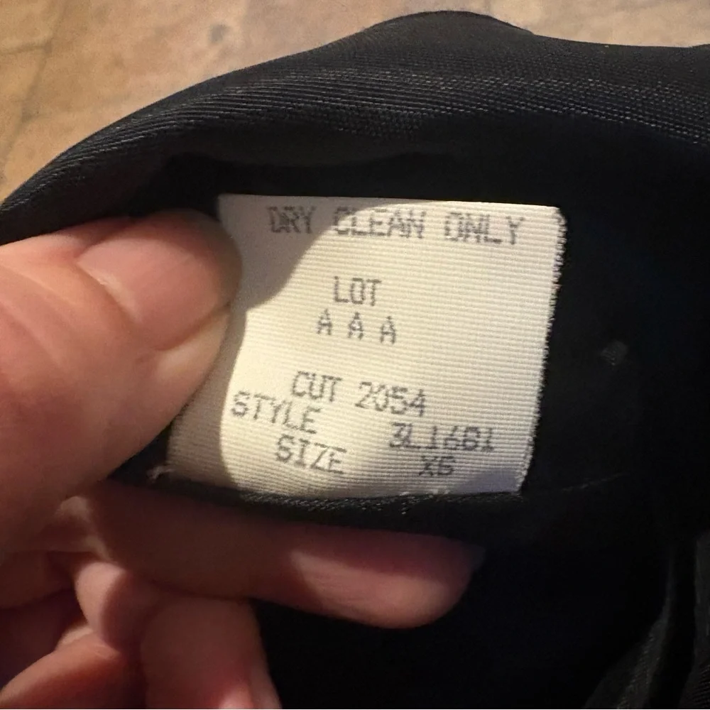 Vintage KAREN KANE Black Gray Wool Blend Silver Button Design Checkered Vest-XS